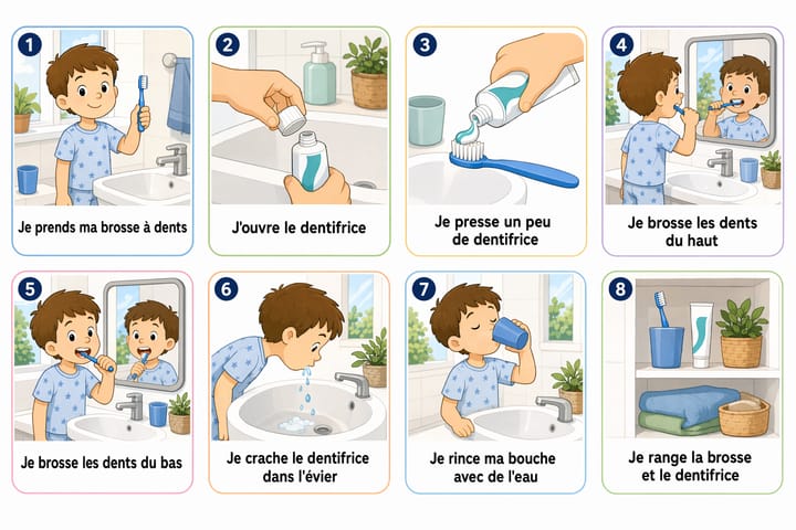 Aperçu du pictogramme Je me brosse les dents tout seul