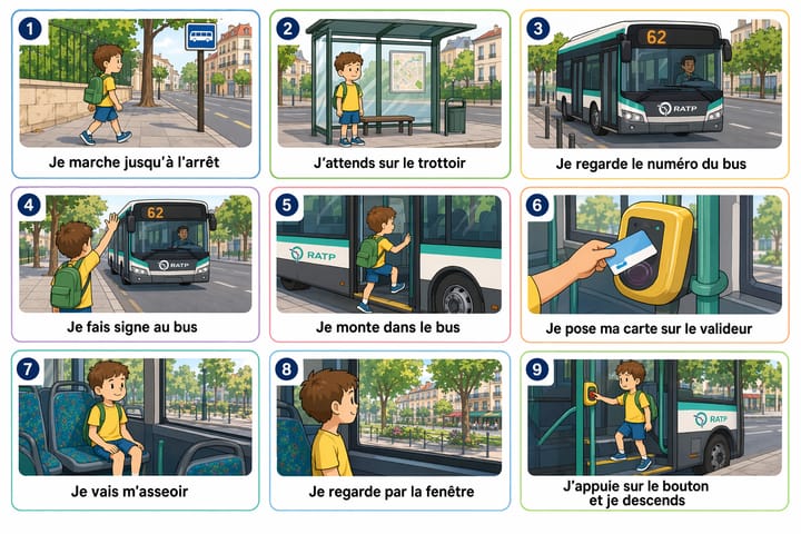 Aperçu de la séquence Je prends le bus comme un grand