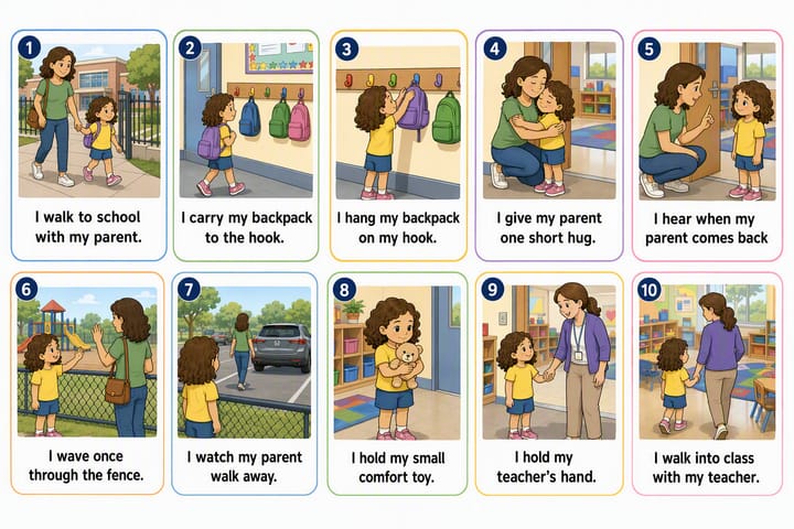 Preview: The first morning: saying goodbye at drop-off