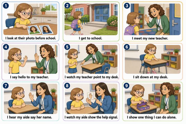 Preview: Meeting the new teacher and the classroom aide