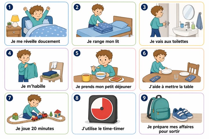 Aperçu du pictogramme L'école est finie : ma routine des vacances