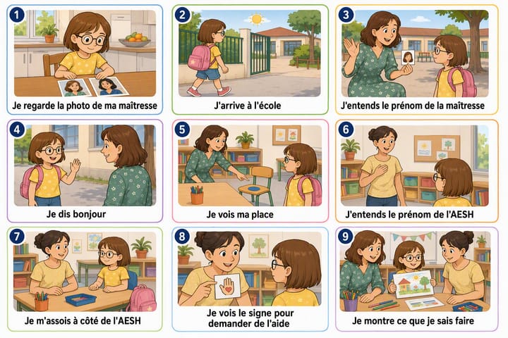 Aperçu de la séquence Rencontrer la maîtresse et son AESH