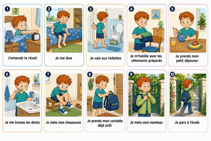 Aperçu La routine du matin, dans le même ordre