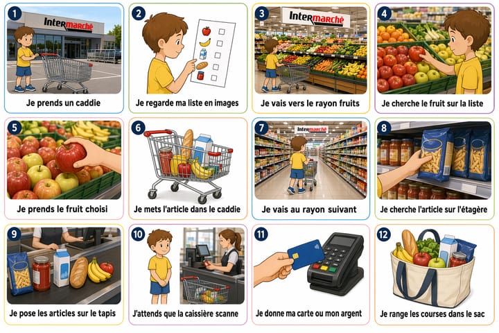 Aperçu du pictogramme Mission courses au supermarché